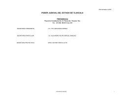 PODER JUDICIAL DEL ESTADO DE TLAXCALA - Tribunal Superior