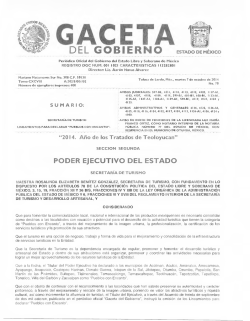 PODER EJECUTIVO DEL ESTADO - Gobierno del Estado de M&eacute;xico