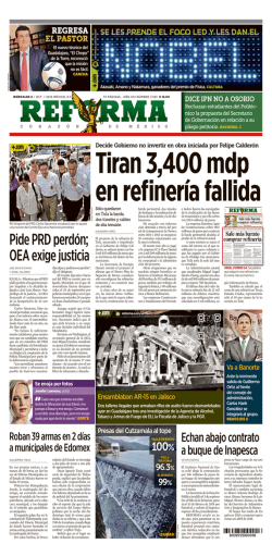 Tiran 3400 mdp en refiner&iacute;a fallida