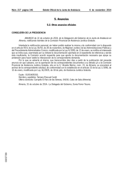 5. Anuncios - Junta de Andaluc&iacute;a