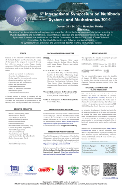 5th International Symposium on Multibody Systems and