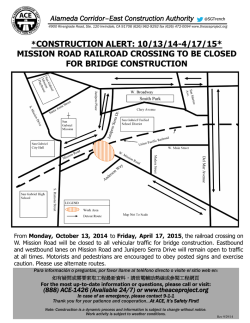 Mission Road railroad crossing to be closed for bridge construction