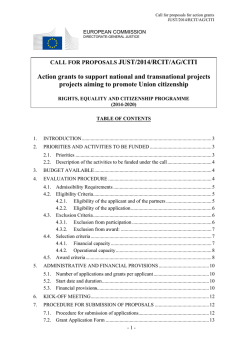 Convocatoria UST/2014/RCIT/AG/CITI - Gu&iacute;a de Financiaci&oacute;n