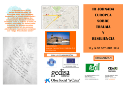 III JORNADA EUROPEA SOBRE TRAUMA Y RESILIENCIA