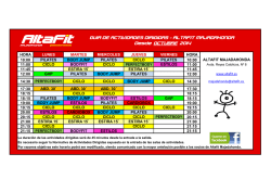 GUIA DE ACTIVIDADES DIRIGIDAS - ALTAFIT MAJADAHONDA