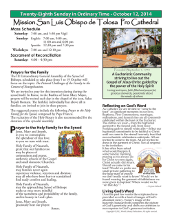 October 12, 2014 - Mission San Luis Obispo de Tolosa