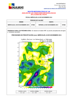 bolet&iacute;n meteorol&oacute;gico n&ordm; 130 an&aacute;lisis de las condiciones