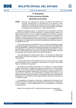 Anuncio 35762 del BOE n&uacute;m. 248 de 2014 - BOE.es