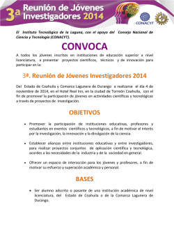 INSTITUTO TECNOLOGICO DE LA LAGUNA - Encuentro Jovenes