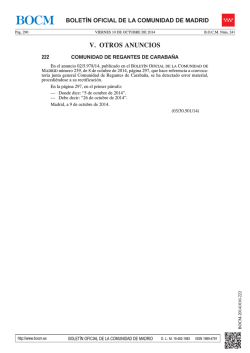 V. OTROS ANUNCIOS - Sede Electr&oacute;nica del Boletin Oficial de la