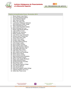 Padr&oacute;n - Transparencia Hidalgo