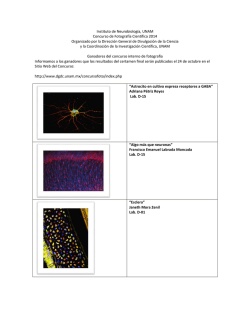 Instituto de Neurobiolog&iacute;a, UNAM Concurso de Fotograf&iacute;a Cient&iacute;fica