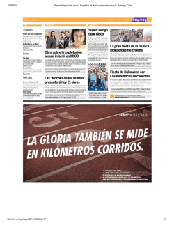 10/30/2014 SuperChango tiene disco - HoyxHoy, el diario que no