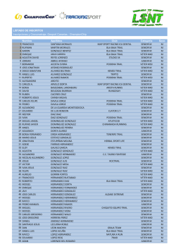 LISTADO DE INSCRITOS Inscripciones y - Gesport Canarias