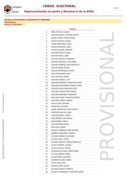Censo provisional 2014 &ndash; Sector D Alumnos - Consejo de