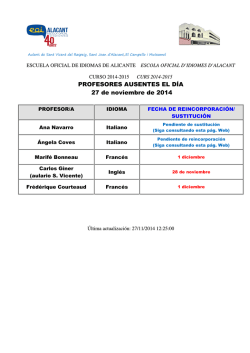 Cuando se incorporen estos profesores se informar&aacute; en esta p&aacute;g. web