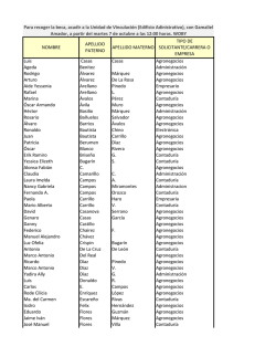 NOMBRE APELLIDO PATERNO APELLIDO MATERNO TIPO DE