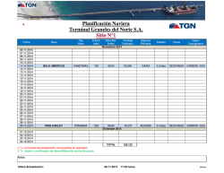 Planificaci&oacute;n Naviera - Terminal Graneles del Norte