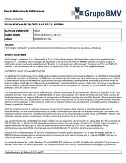 Evento Relevante de Calificadoras