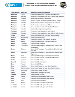 Instituciones de Educaci&oacute;n Superior que tienen convenio con el
