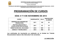 informaci&oacute;n... - facultad de educaci&oacute;n - Universidad Nacional Mayor