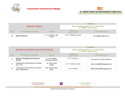 Directorio COINHI - Transparencia Hidalgo
