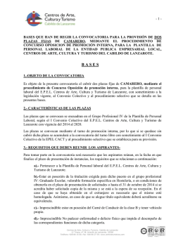 Bases Camarero_2014 - Centros de Arte, Cultura y Turismo