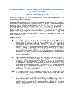 Disposiciones de car&aacute;cter general para el registro de - IDConline