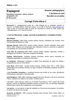 1 Espagnol Disciplines associ&eacute;es : lettres, histoire-g&eacute;ographie, arts