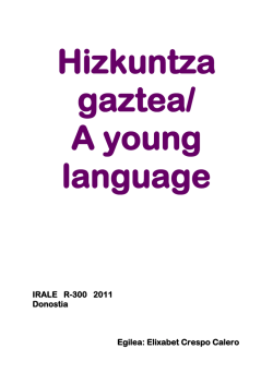 A YOUNG LANGUAGE, HIZKUNTZA GAZTEA - EIMA Katalogoa