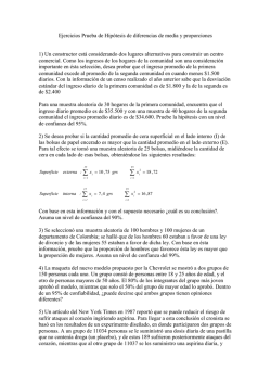 Ejercicios Prueba de Hiptesis de diferencias de media y