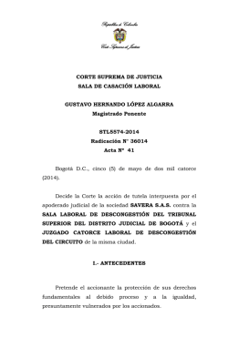 SALA DE CASACI&Oacute;N LABORAL