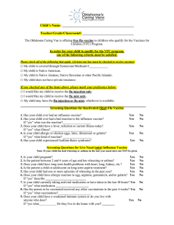 The Caring Van is offering children free flu shots who qualify for the