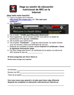 Complete Your WIC Class Online - Public Health Division - Oregon