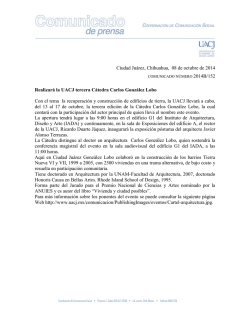 COMUNICADO N&Uacute;MERO: 2007B/001 - Uacj