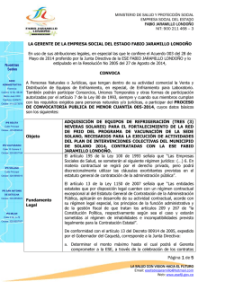 Convocatoria P&uacute;blica. - ese fabio jaramillo londo&ntilde;o
