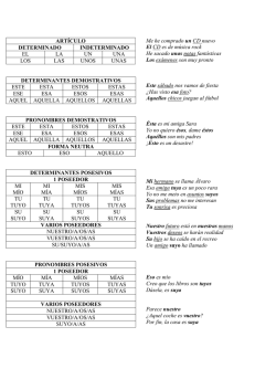 determinantes y pronombres-TABLAS - lclana