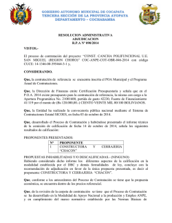 gobierno autonomo municipal de cocapata - Sistema de