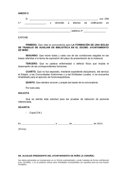 Modelo Anexo de Solicitud - Concello de Mi&ntilde;o