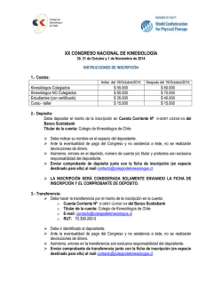 2&deg; SIMPOSIO CHILENO DE TERAPIA RESPIRATORIA - Colegio de