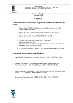 Libros para Educaci&oacute;n Secundaria - Colegio Victoria Diez