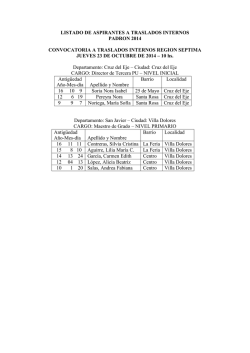 LISTADO DE ASPIRANTES A TRASLADOS INTERNOS