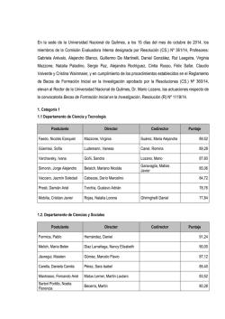 Resultado de la evaluaci&oacute;n Becas 2014 - Universidad Nacional de