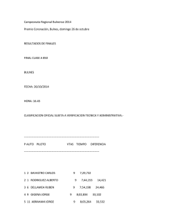 Results Bulnense 2014 8a Coronaci&oacute;n Bulnes