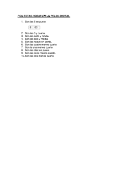 PON ESTAS HORAS EN UN RELOJ DIGITAL - WordPress.com