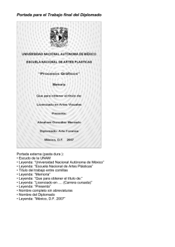 Portada para el Trabajo final del Diplomado - UNAM
