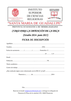 CURSO PARA LA OBTENCI&Oacute;N DE LA DECA