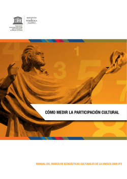 C&oacute;mo medir la participaci&oacute;n cultural