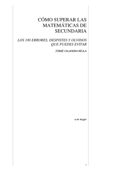 C&Oacute;MO SUPERAR LAS MATEM&Aacute;TICAS DE