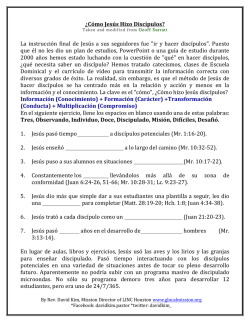 &iquest;C&oacute;mo Jes&uacute;s Hizo Disc&iacute;pulos? La instrucci&oacute;n final - Glocal Mission